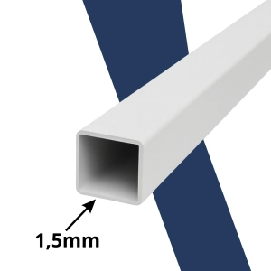 Poręcz Schodowa Ścienna KWADRATOWA Stal Barierka Schody  Biała 150cm - 280cm